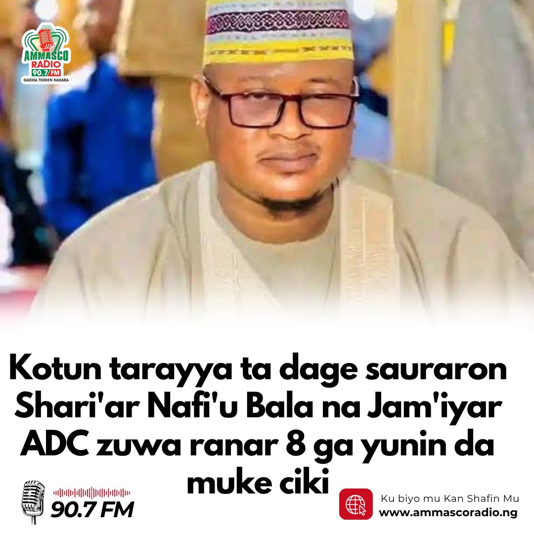 Babbar Kotun Tarayya ta ɗage sauraron shari’ar da Nafiu Bala Gombe ya shigar kan shugabancin jam’iyyar ADC ƙarƙashin Sanata David Mark zuwa ranar 8 ga Yunin da muke ciki