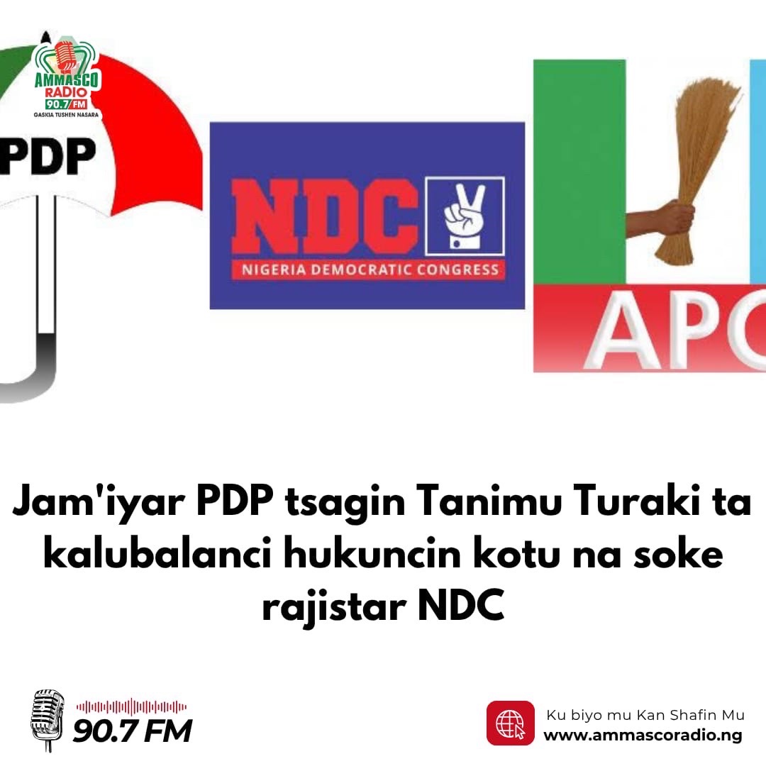 Jam'iyar PDP tsagin Tanimu Turaki ya ta kalubalanci hukunci kotu na soke rajistar NDC