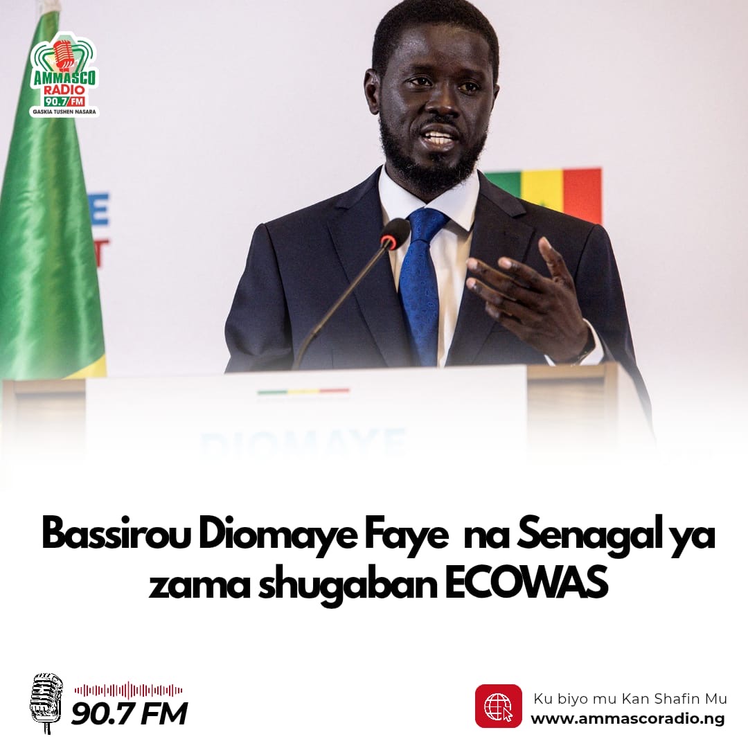 Bassirou Diomaye Faye  na Senagal ya Zama shugaban ECOWAS